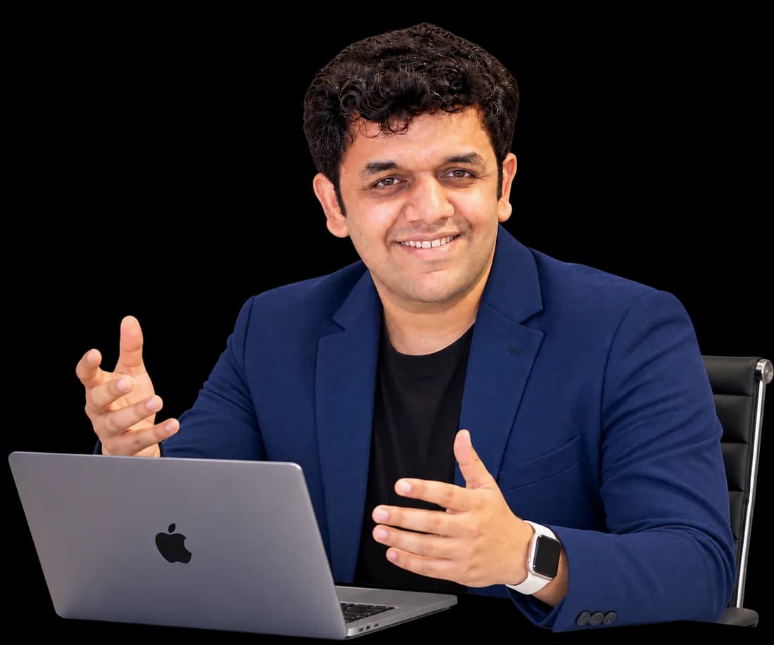 Siddhesh Joglekar at his desk during a working session